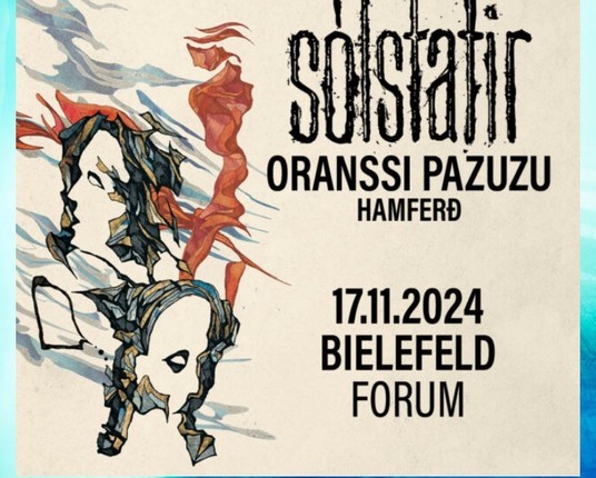 Konzertplakat von Sólstafir, Oranssi Pazuzu und Hamferd, 17.11.2024, Bielefeld, Forum